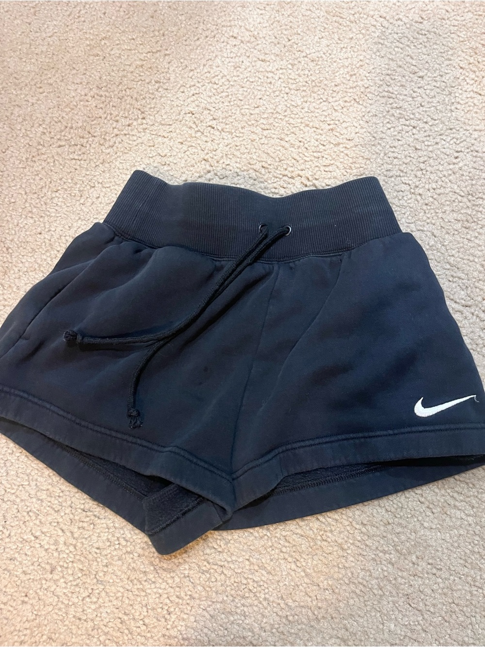 Nike black lounge shorts XS women’s white logo